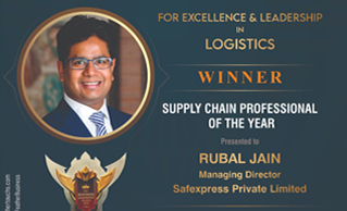 Rubal Jain, MD, Safexpress, awarded by 'The Business Leadership Awards 2021'