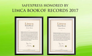 LIMCA BOOK OF RECORDS 2017 RECOGNIZES SAFEXPRESS AS 'INDIA'S LARGEST SUPPLY CHAIN & LOGISTICS COMPANY'