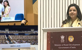 Ms Divya Jain, Founder & CEO of Safeducate, shared the stage of Ministry of Rural Development