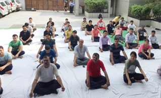 SAFEXPRESS GROUP EMPLOYEES PRACTICE YOGA
